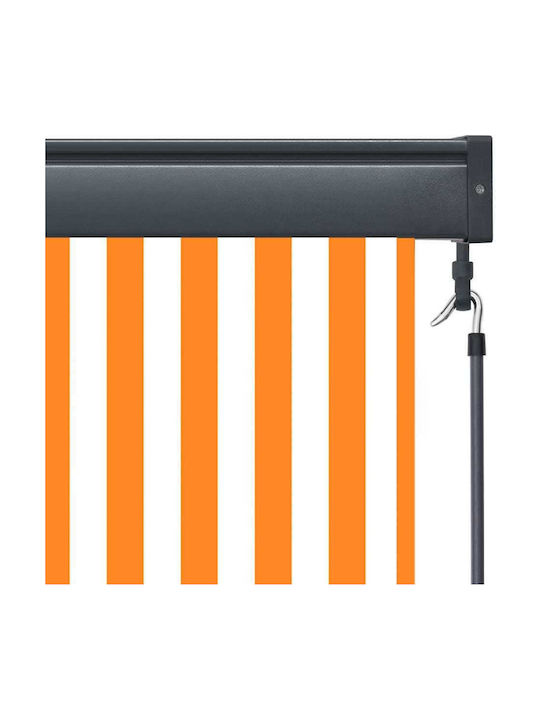 vidaXL Роло щора Градина Бял 1x2.5м