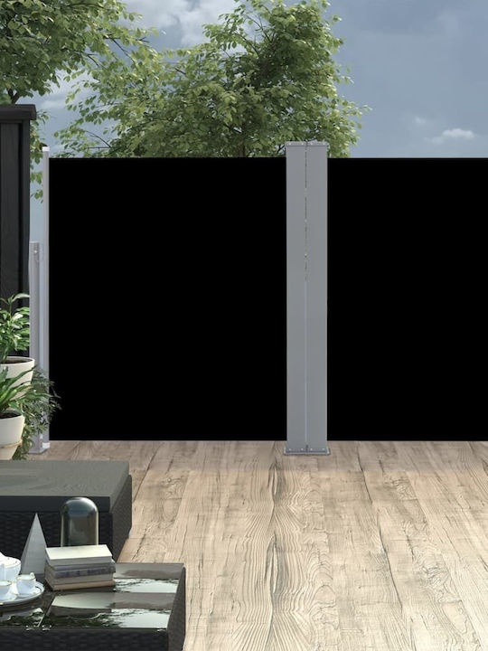 vidaXL Πλαϊνό Ρολό Σκίασης Κήπου Μαύρο 1.6x6m