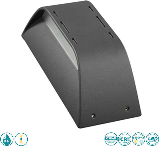 Sun Light Стенен Външен Плафон LED IP54 6W Двоен лъч 23x8εκ.