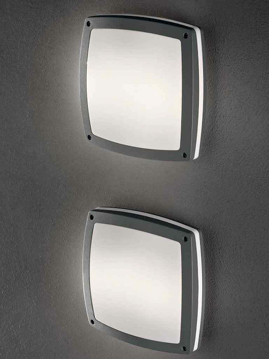 Ideal Lux Cometa Wall-Mounted Outdoor Ceiling Light E14 IP54 30x30x8.5εκ.