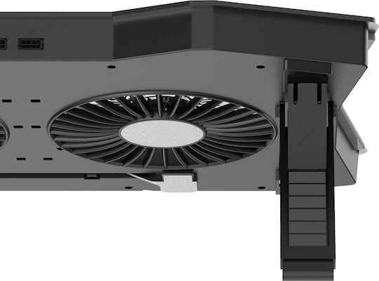 Powertech Kühlung Pad für Laptop bis zu 18" mit 2 Ventilatoren und Beleuchtung (PT-929)