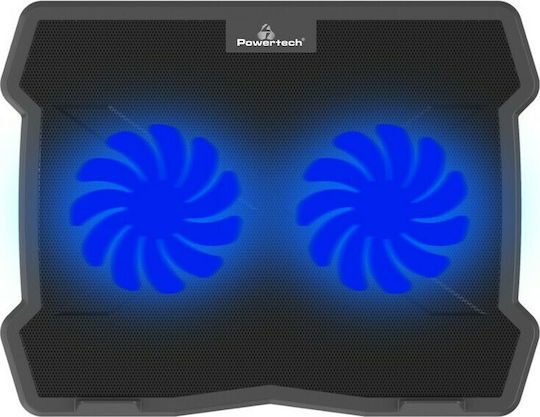 Powertech Cooling Pad for Laptop up to 15.6" with 2 Fan and Lighting (PT-930)