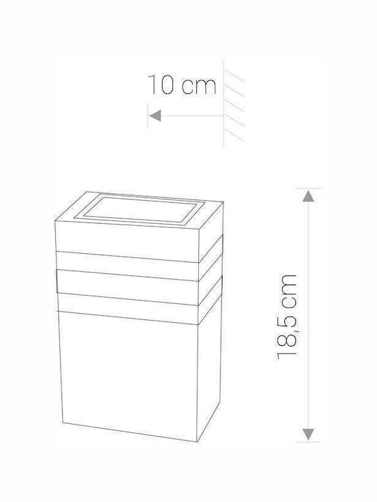 Nowodvorski Wall-Mounted Outdoor Ceiling Light E27 IP54 11x18.5εκ.
