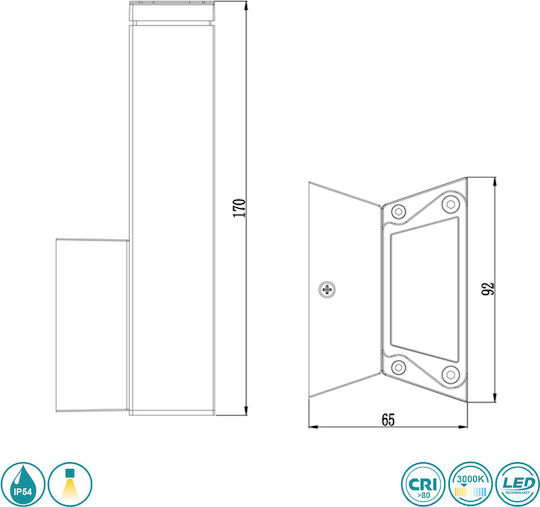 Sun Light Ceiling Lamp LED 1W 3000K 9.2x17cm Sun Light Ceiling Lamp LED 1W 3000K 9.2x17cm