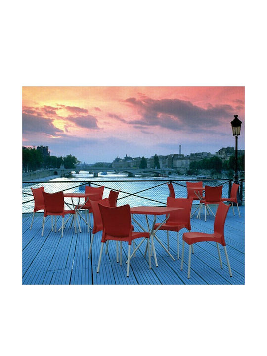 Outdoor Chair Polypropylene Juliette Red 48x53x83cm