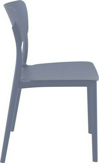 Outdoor Chair Polypropylene Monna 127 Dark Grey 45x53x82cm