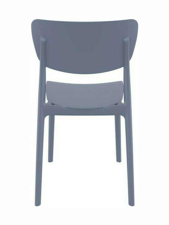 Outdoor Chair Polypropylene Monna 127 Dark Grey 45x53x82cm
