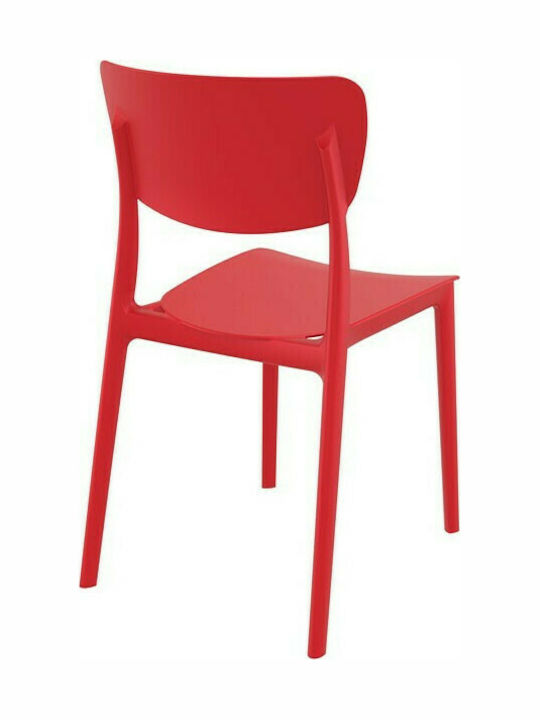 Καρέκλα Εξωτερικού Χώρου Πολυπροπυλενίου Monna 127 Red 45x53x82εκ.