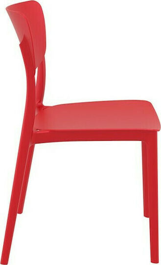 Outdoor Chair Polypropylene Monna 127 Red 45x53x82cm