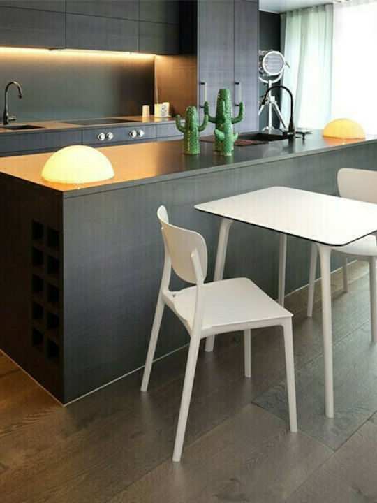 Scaun de exterior Polipropilenă Monna 127 Alb 45x53x82cm