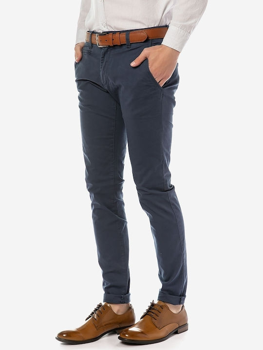 Trousers Chino Elastic in Slim Fit Indigo