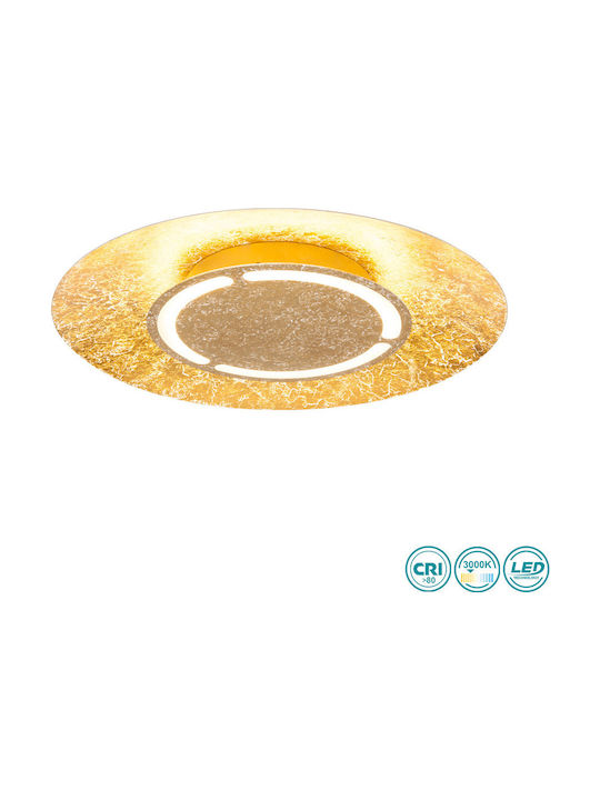 Globo Lighting Tabea Ceiling Mount Light 34.5cm Gold with Integrated LED