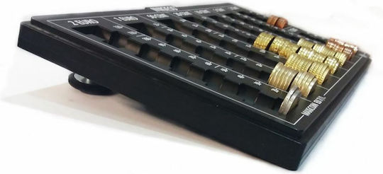 Inkiess Plastic Desk Coin Case with 8 Slots 33x18.5x4cm EU7/SL