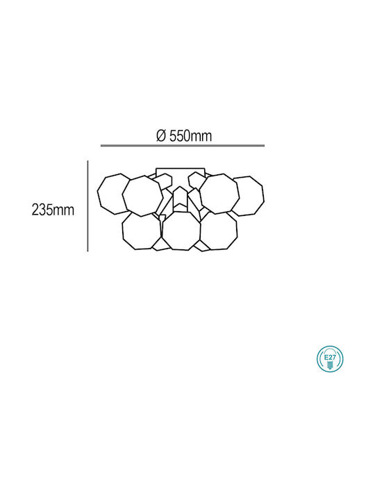 Ideal Lux Dea PL10 Deckenleuchte 55cm Ideal Lux Dea PL10 Deckenleuchte 55cm
