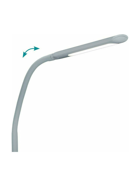 Trio Lighting Polo LED Φωτιστικό Γραφείου με Εύκαμπτο Βραχίονα σε Γκρι Χρώμα
