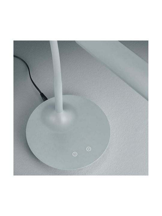 Trio Lighting Polo LED Φωτιστικό Γραφείου με Εύκαμπτο Βραχίονα σε Γκρι Χρώμα