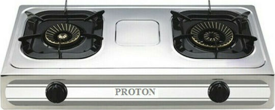 Proton SS02 Aragaz de masă Pe gaz Dublă Inox