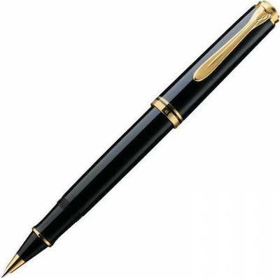 Pelikan Souveran R800 Rollerball Black με Μπλε Μελάνι