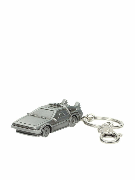Sd Toys Μπρελόκ Back to Future Delorean 3D Μεταλλικό Ασημί