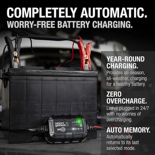 Noco Genius5 Car Battery Charger & Maintainer 6/12V