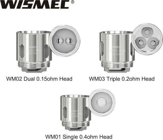 Wismec WM03 Triple Widerstand für Elektronische Zigaretten 0.2ohm (Dampfmethode) 1Stück