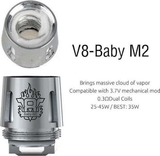 Smok TFV8 Baby M2 Electronic Cigarette Resistance 0.25ohm 1pcs