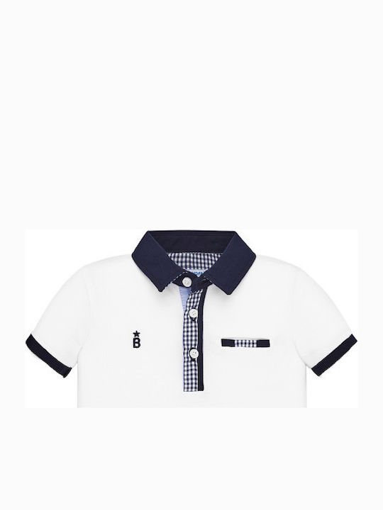 Mayoral Kids Polo Short Sleeve White