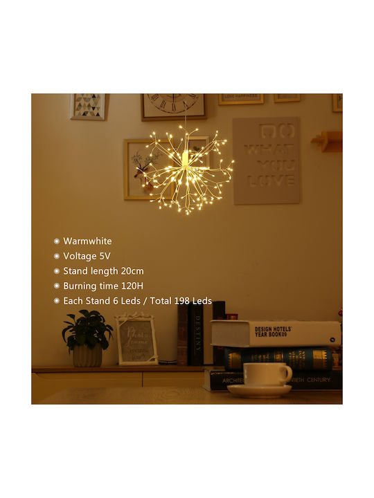 Dekorative Lampe Optische Faser Weiß