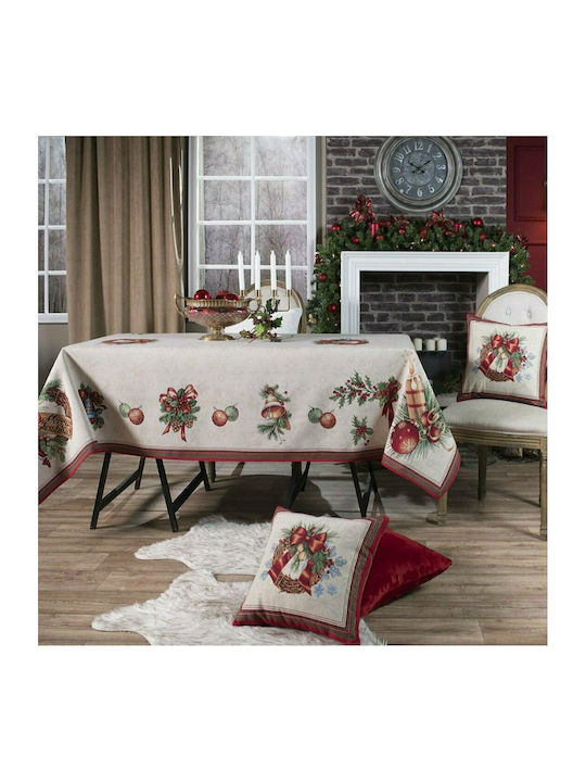 Teoran Christmas Fabric Tablecloth Ornament L140xW140cm