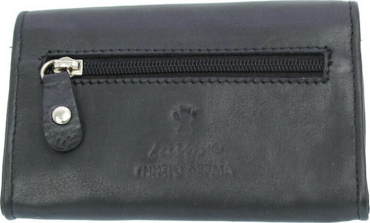 Lavor Leather Black Tobacco Pouch with Magnetic Closure 11x7.5cm