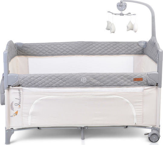 Cangaroo Indiana Loc de joacă 2 Nivele cu Saltea Gri 125x65cm
