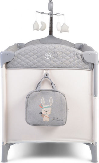 Cangaroo Indiana Loc de joacă 2 Nivele cu Saltea Gri 125x65cm