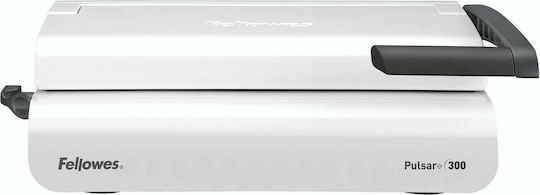 Fellowes Pulsar + Manual Comb Binder Bookbinder Machine for Spirals for Maximum 300 Sheets 5627601