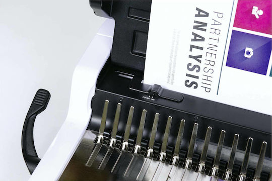 Fellowes Pulsar + Manual Comb Binder Bookbinder Machine for Spirals for Maximum 300 Sheets 5627601