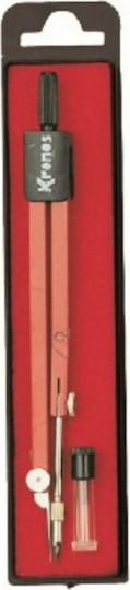Kronos 303/C Metallisch Zirkel mit Spitze in Fall Rot