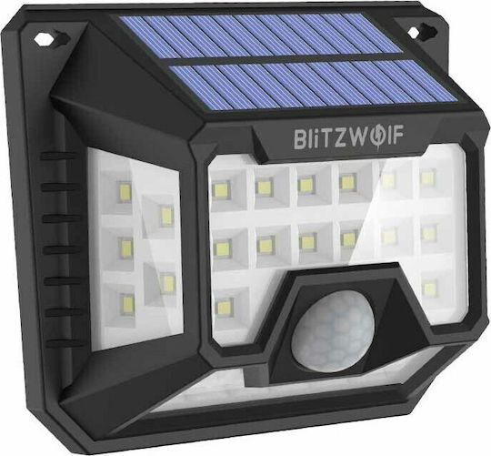 BlitzWolf Set of 2 Wall Solar Lights 5W 200lm Cold White 6500K with Motion Sensor IP64 13.3cmx11cmx5cmcm