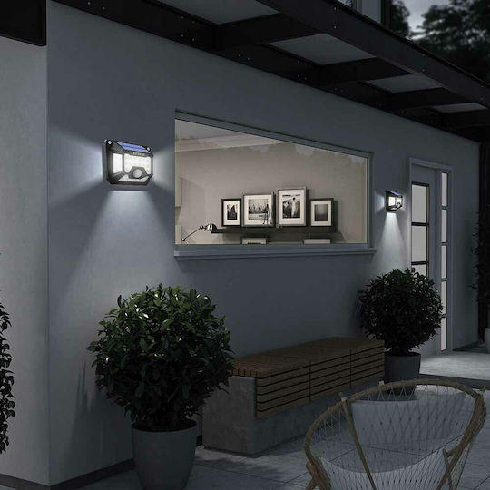 BlitzWolf Set of 2 Wall Solar Lights 5W 200lm Cold White 6500K with Motion Sensor IP64 13.3cmx11cmx5cmcm