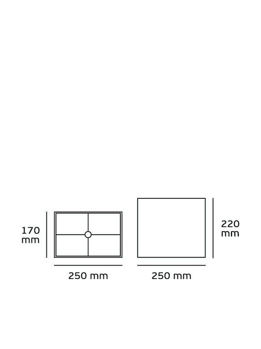 VK Lighting Καπέλο Φωτιστικού 25x22εκ.