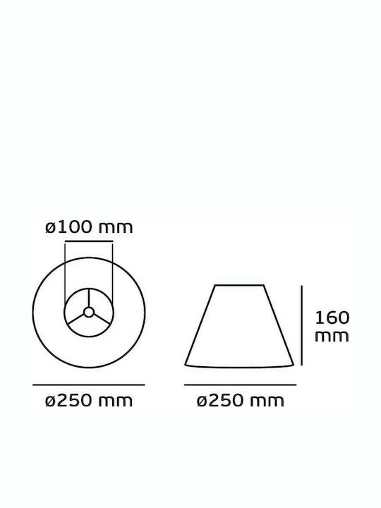 VK Lighting Καπέλο Φωτιστικού 25x26εκ.