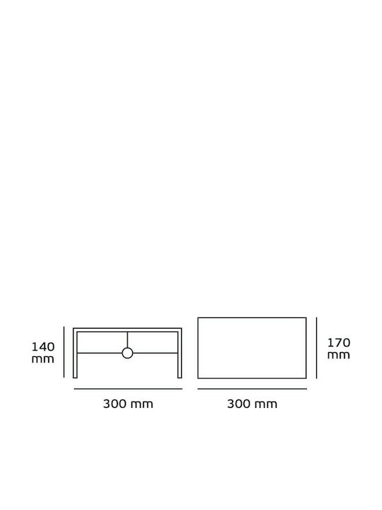 VK Lighting Abajur Jumătate Alb cu Lățime 30cm