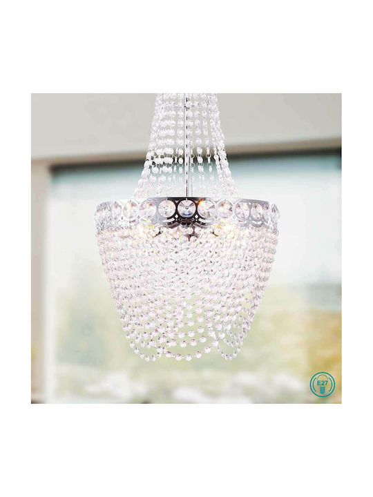 Globo Lighting Stromboli Chandelier with Crystals Transparent 16011