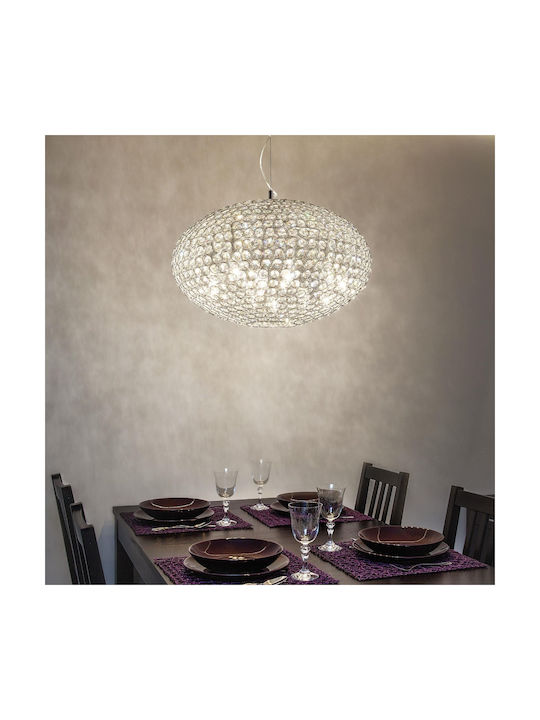 Ideal Lux Orion Chandelier with Crystals 8xE14 Transparent 50cm 066387