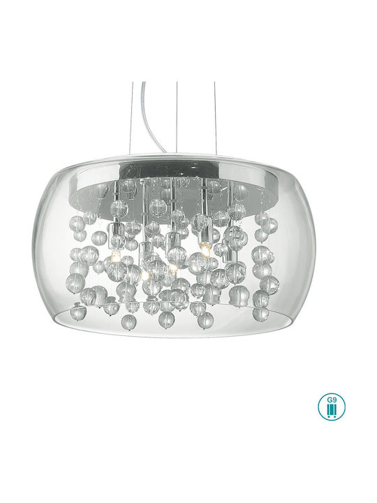 Ideal Lux Audi Chandelier with Crystals 5xG9 Transparent 40cm 031743