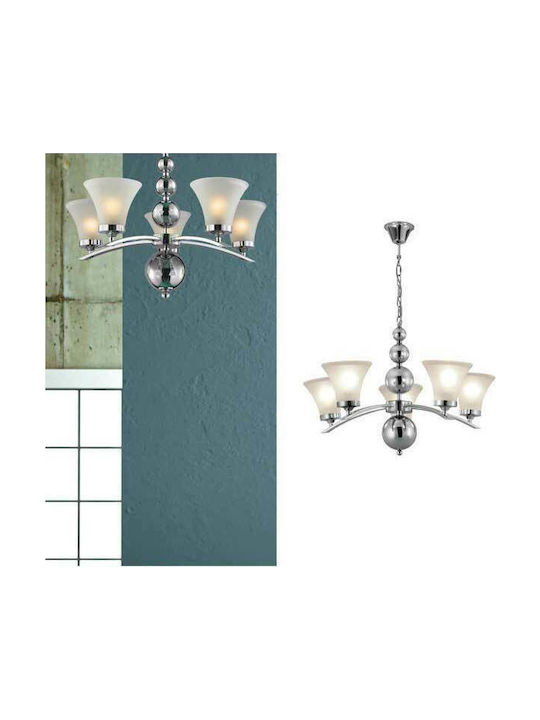 Elmark Dara Chandelier 5xE27 Silver 955DARA5