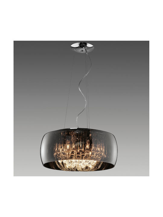 Trio Lighting Vapore Chandelier 6xG9 Black 50cm 311210606
