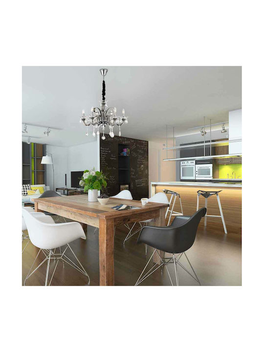 Globo Lighting Πολυέλαιος 6xE14 με Κεράκια Διάφανος 64104-6