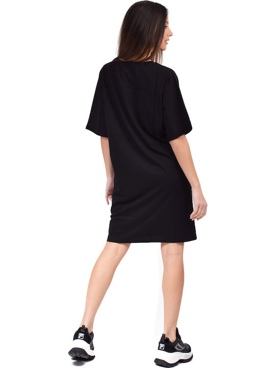 Superdry Mini All Day Φόρεμα Μακό Μαύρο