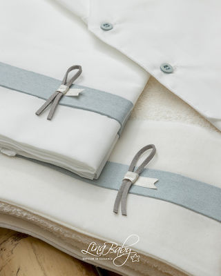 Lina Baby Baptism Towel Set Colin Λευκό