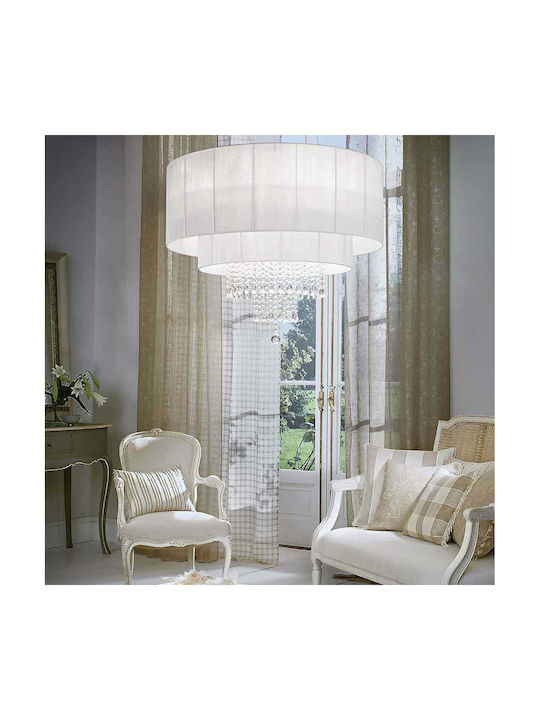 Ideal Lux Πολυέλαιος 6xE27 Ø71cm με Καπέλα Λευκός 068299