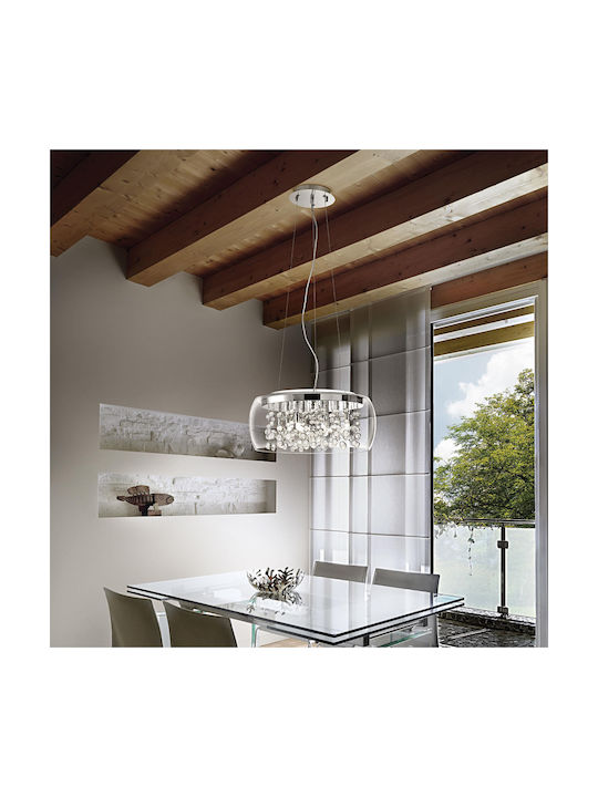 Ideal Lux Chandelier with Crystals 8xG9 Transparent 031750